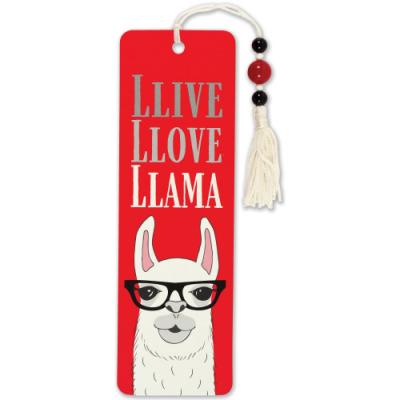 Bookmark Beaded Llive Llove Llama